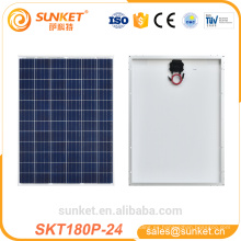 Módulo solar polivinílico de alta eficiencia y transferencia de 180 vatios para un sistema de panel solar de 1KW con certificación completa